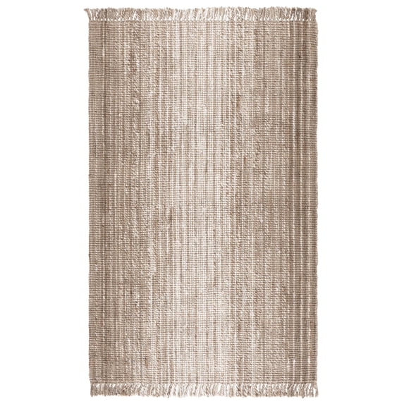 SAFAVIEH Natural Fiber Rodge Gradient Area Rug, Ivory/Gray, 5' x 8'