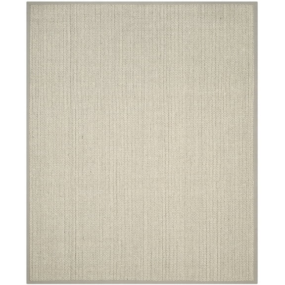 SAFAVIEH Natural Fiber Rosheen Bordered Area Rug, Grey, 8' x 10'