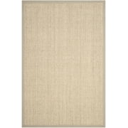 SAFAVIEH Natural Fiber Rosheen Bordered Area Rug, Light Grey, 3' x 5'
