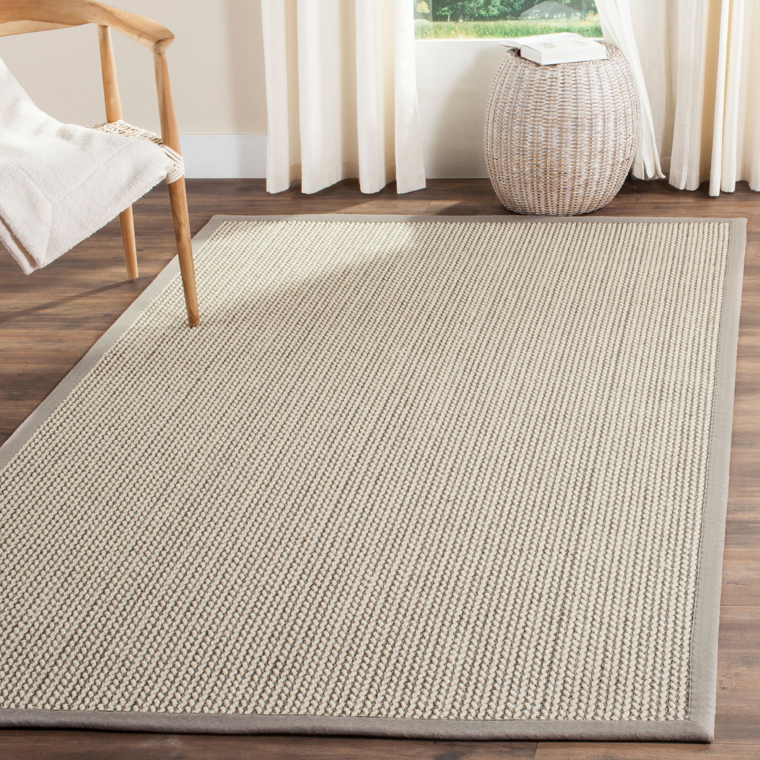 SAFAVIEH Natural Fiber Rosheen Braided Area Rug, Grey, 3' x 5 ...