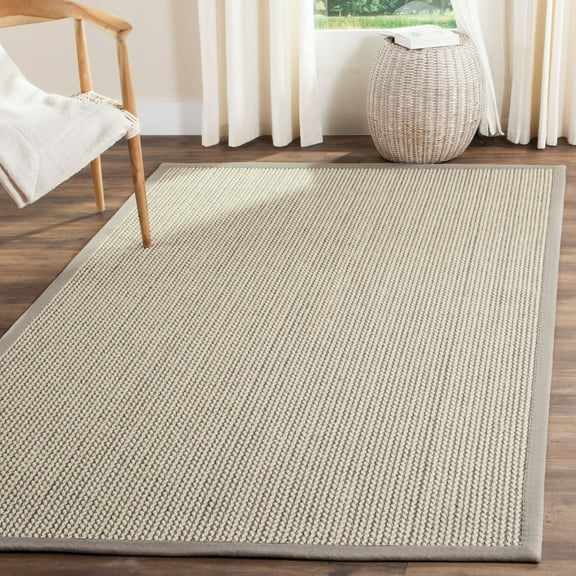 SAFAVIEH Natural Fiber Rosheen Braided Area Rug, Grey, 6' x 9'