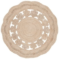 SAFAVIEH Natural Fiber Rubye Geometric Area Rug, Natural, 5' x 5' Round