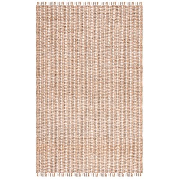SAFAVIEH Natural Fiber Salome Striped Area Rug, Natural/Bleach, 3' x 5'