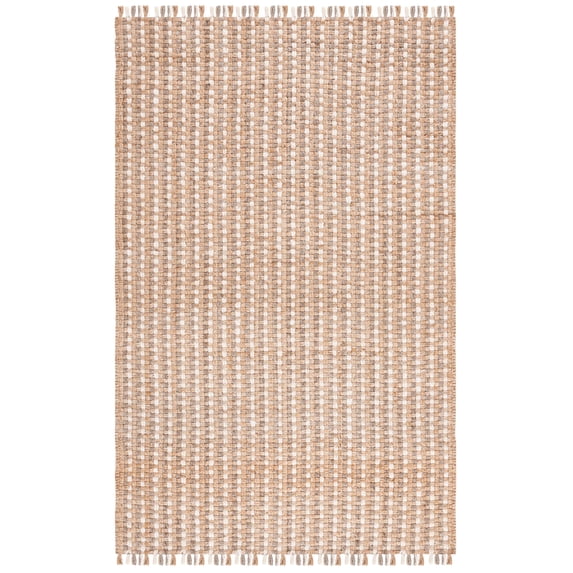 SAFAVIEH Natural Fiber Salome Striped Area Rug, Natural/Bleach, 6' x 9'