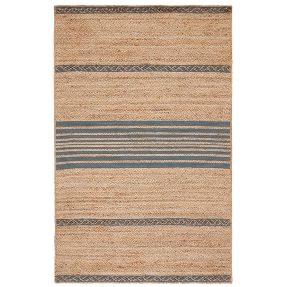 SAFAVIEH Natural Fiber Seanna Striped Area Rug, Natural/Grey, 5' x 8'