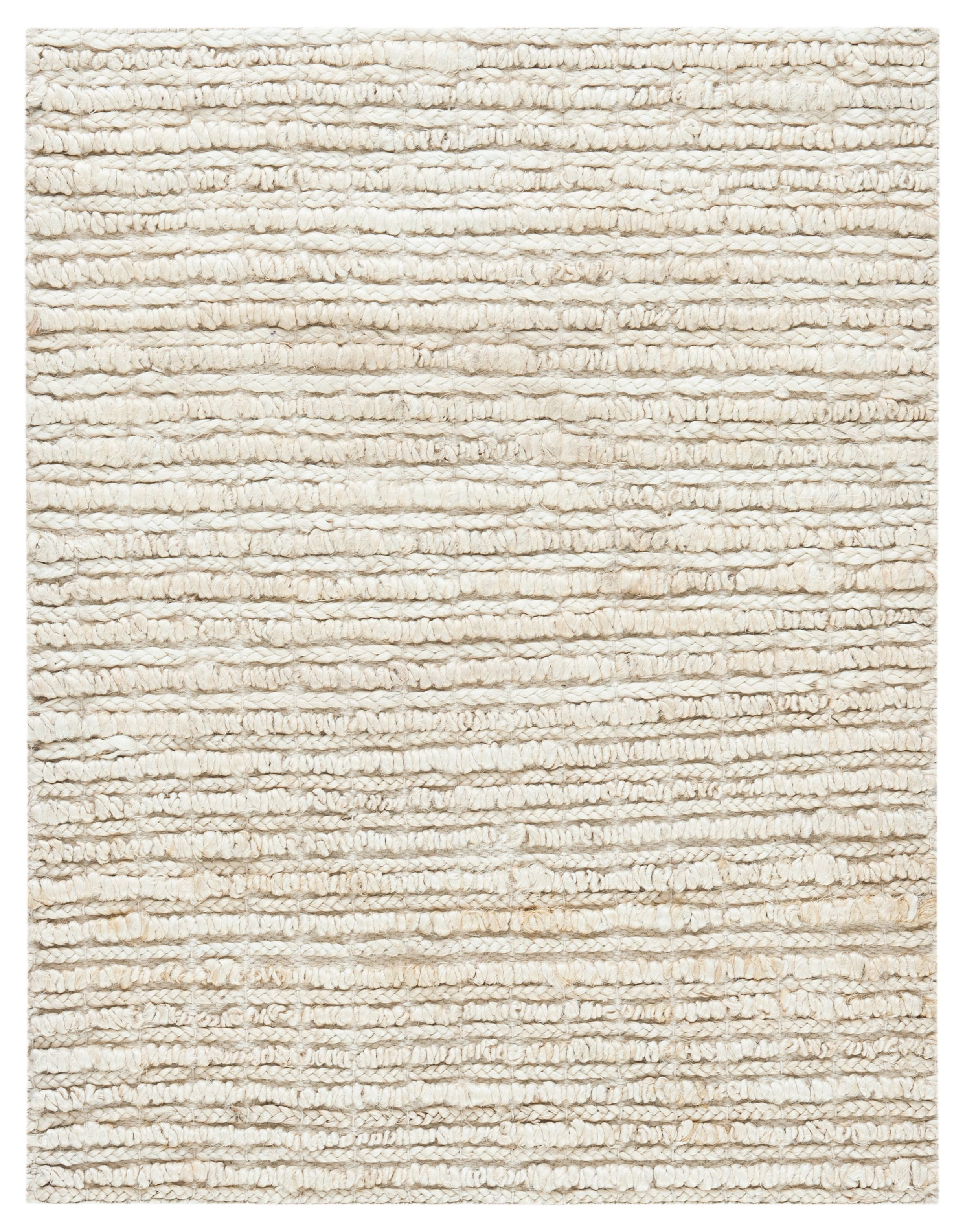 Handwoven Ivory Jute Rectangular Area Rug 4' x 6'