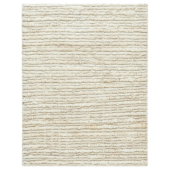 SAFAVIEH Natural Fiber Sheryll Solid Braided Jute Area Rug, Ivory, 2' x 3'