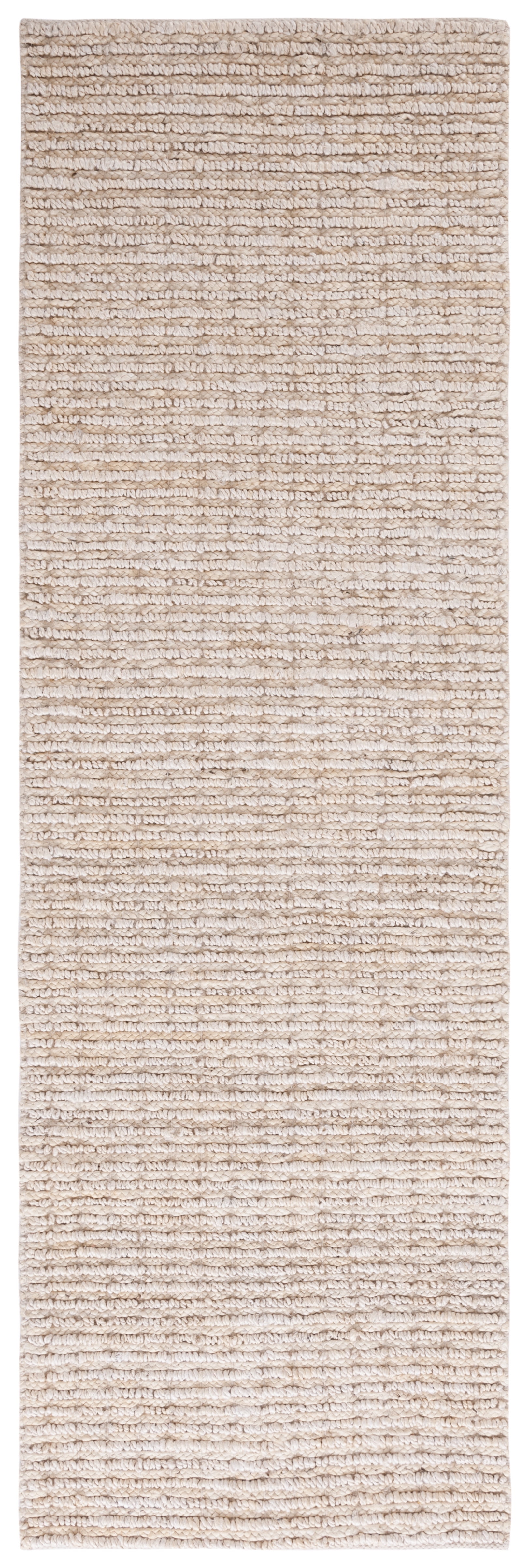 Ivory Handwoven Jute 30" Runner Rug - Artisan Crafted