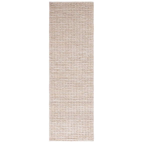 SAFAVIEH Natural Fiber Sheryll Solid Runner Rug, Ivory, 2'6" x 10'