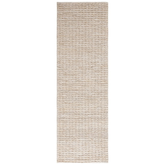 SAFAVIEH Natural Fiber Sheryll Solid Runner Rug, Ivory, 2'6" x 12'