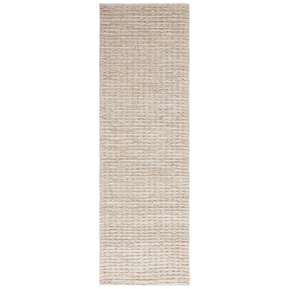 SAFAVIEH Natural Fiber Sheryll Solid Runner Rug, Ivory, 2'6" x 6'