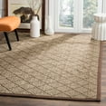 thumbnail image 1 of SAFAVIEH Natural Fiber Syeda Geometric Bordered Sisal Area Rug, Natural/Brown, 8' x 10', 1 of 5