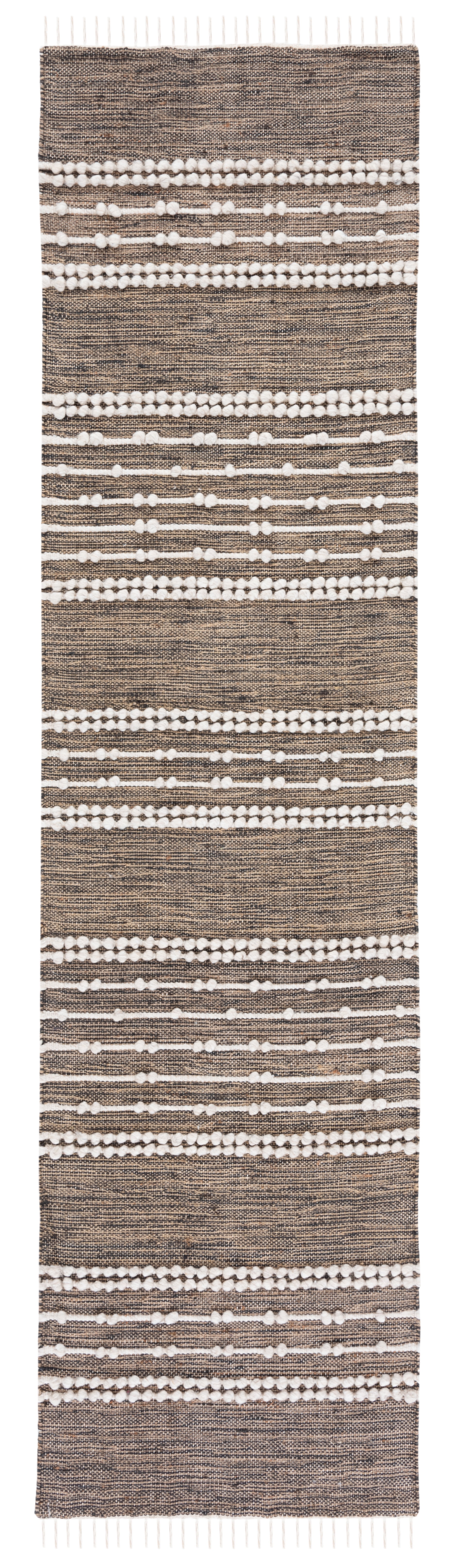 SAFAVIEH Natural Fiber Sylvester Striped Runner Rug, Natural/Beige, 2'3" x 9'