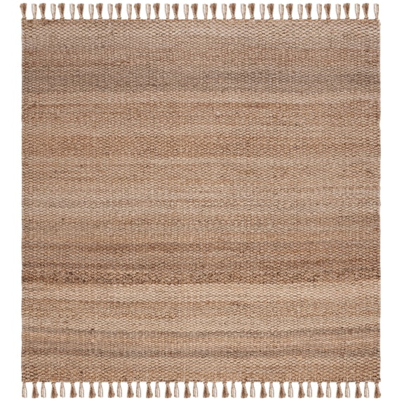 SAFAVIEH Natural Fiber Tangier Solid Area Rug, Natural, 9' x 9' Square