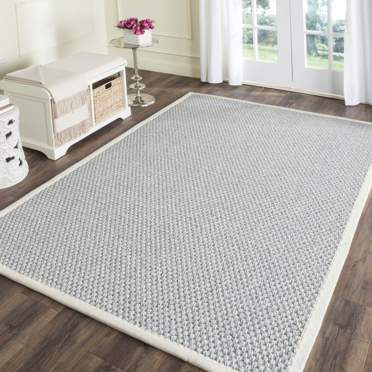 Sarah Rug 4 X 6 SAFAVIEH Natural Fiber Tarah Geometric Sisal Area Rug, Silver/Grey, 4 ...