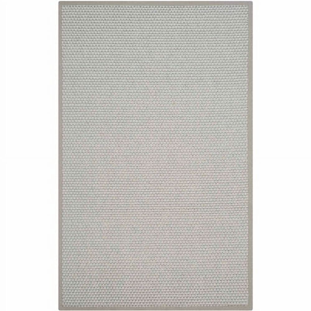 Hand-Knotted Gray Eco-Friendly Rectangular 6' x 9' Area Rug