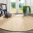thumbnail image 1 of SAFAVIEH Natural Fiber Tashi Geometric Diamond Braided Jute Rug, Ivory/Natural, 8' Round, 1 of 6