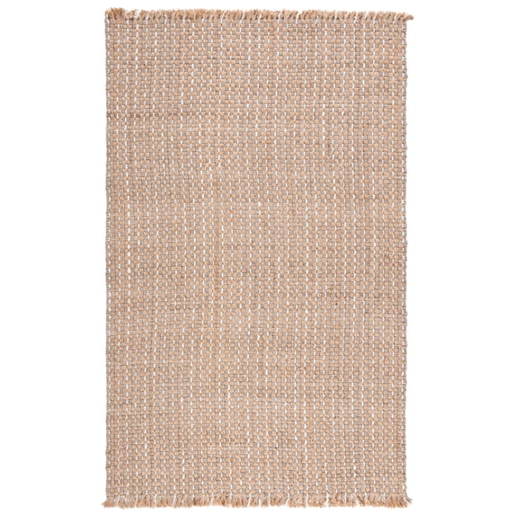 SAFAVIEH Natural Fiber Terrance Solid Area Rug, Natural/Ivory, 5' x 8'