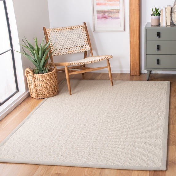 SAFAVIEH Natural Fiber Thaddeus Geometric Area Rug, Ivory, 8' x 10'