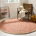 thumbnail image 1 of SAFAVIEH Natural Fiber Thomas Geometric Jute Area Rug, Fuchsia/Natural, 6' x 6' Round, 1 of 8