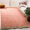 thumbnail image 1 of SAFAVIEH Natural Fiber Thomas Geometric Jute Area Rug, Fuchsia/Natural, 6' x 6' Square, 1 of 8