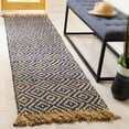 thumbnail image 1 of SAFAVIEH Natural Fiber Thomas Geometric Jute Runner Rug, Tropical Blue/Natural, 2'3" x 12', 1 of 8