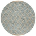 thumbnail image 1 of SAFAVIEH Natural Fiber Travis Geometric Area Rug, Light Blue/Natural, 6' x 6' Round, 1 of 7