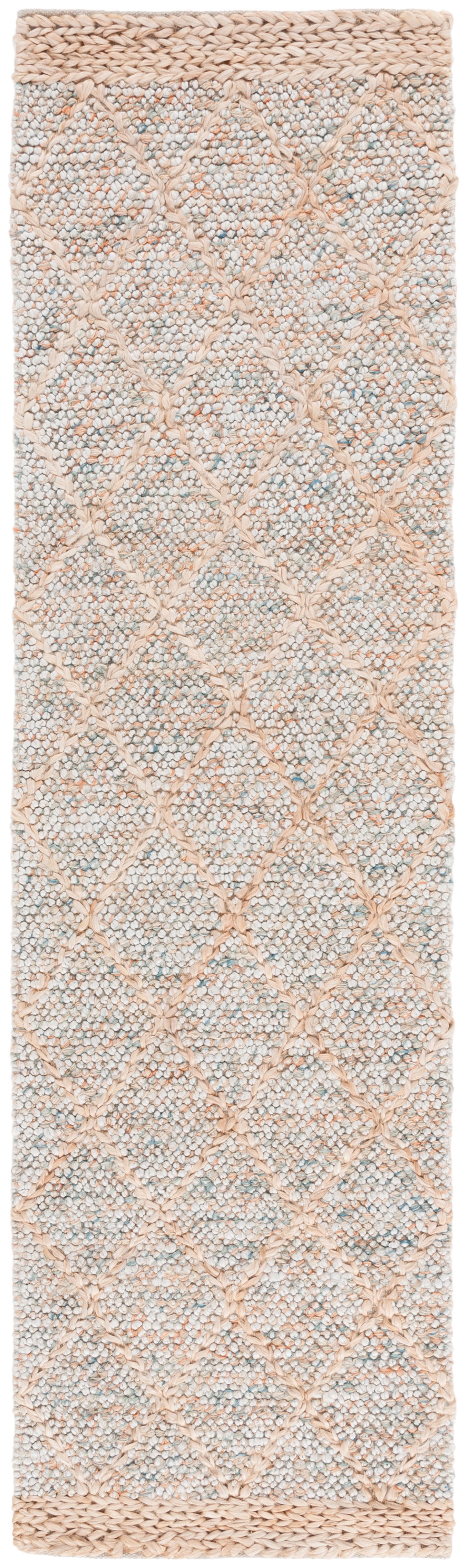 SAFAVIEH Natural Fiber Travis Geometric Runner Rug, Rust/Natural, 2'3" x 9'