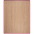 thumbnail image 1 of SAFAVIEH Natural Fiber Urban Striped Sisal Area Rug, Brown/Red, 4' x 6', 1 of 8