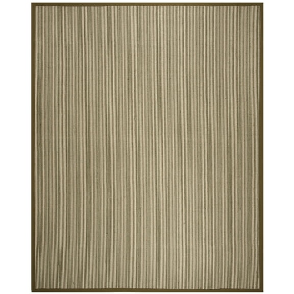 SAFAVIEH Natural Fiber Urban Striped Sisal Area Rug, Multi/Green, 3' x 5'