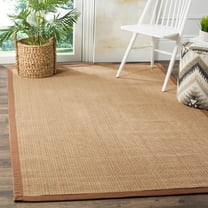 SAFAVIEH Natural Fiber Urban Striped Sisal Area Rug, Multi/Light Brown, 9' x 12'