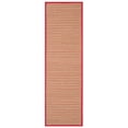 thumbnail image 1 of SAFAVIEH Natural Fiber Urban Striped Sisal Runner Rug, Brown/Red, 2'6" x 8', 1 of 4