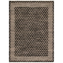 SAFAVIEH Natural Fiber Vernon Geometric Area Rug, Black/Natural, 8' x 10'