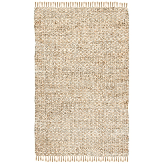 SAFAVIEH Natural Fiber Vivian Geometric Area Rug, Natural/Grey, 3' x 5'