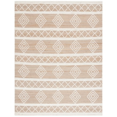 SAFAVIEH Natural Fiber Vivyan Geometric Area Rug, Natural/Ivory, 8' x 10'