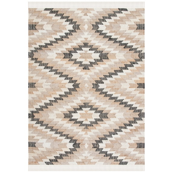 SAFAVIEH Natural Fiber Watson Geometric Area Rug, Natural/Black, 3' x 5'