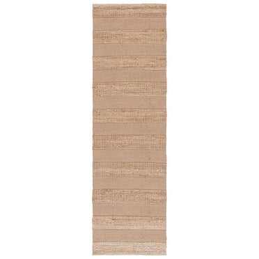 SAFAVIEH Natural Fiber Wenonah Striped Runner Rug, Taupe/Natural, 2'3" x 8'
