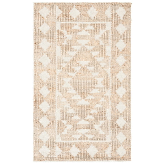 SAFAVIEH Natural Fiber Wesley Solid Area Rug, Ivory/Natural, 4' x 6'