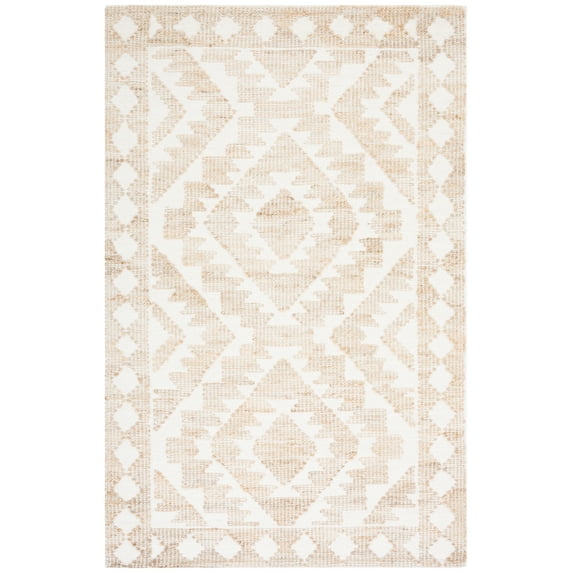 SAFAVIEH Natural Fiber Wesley Solid Area Rug, Ivory/Natural, 8' x 10'