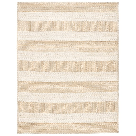 SAFAVIEH Natural Fiber Winton Striped Area Rug, Natural/Ivory, 11' x 15'