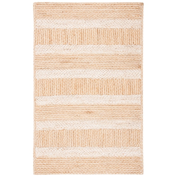 SAFAVIEH Natural Fiber Winton Striped Area Rug, Natural/Ivory, 2' x 3'
