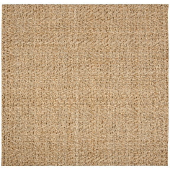 SAFAVIEH Natural Fiber Xavier Braided Jute Area Rug, Natural, 6' x 6' Square
