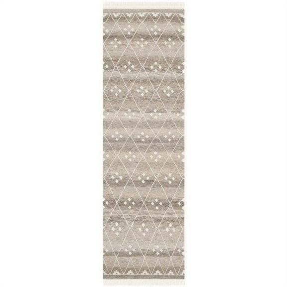 SAFAVIEH Natural Kilim Blaine Geometric Runner Rug, Natural/Ivory, 2'3" x 12'