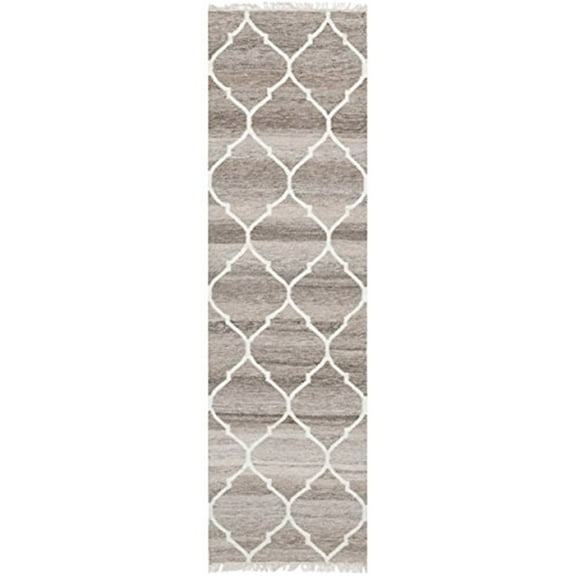 SAFAVIEH Natural Kilim Xzavier Geometric Area Rug, Light Grey/Ivory, 2'6" x 4'