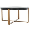 thumbnail image 1 of SAFAVIEH Navya Round Coffee Table, Black Top/Gold Legs, 1 of 10