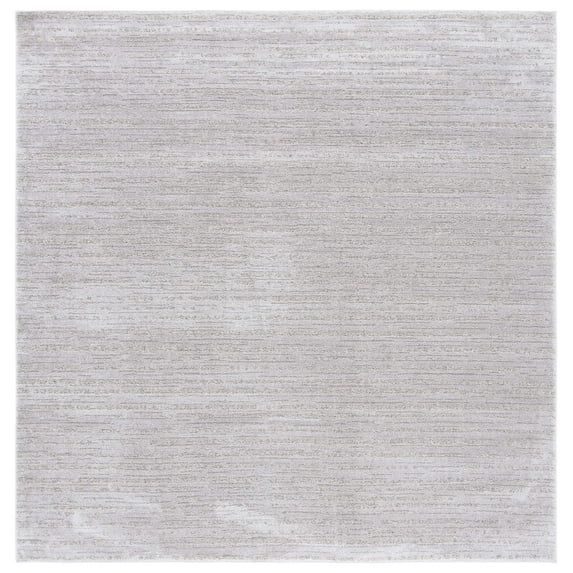 SAFAVIEH Neptune Corinna Striped Area Rug, Light Gray/Gray, 6'7" x 6'7" Square