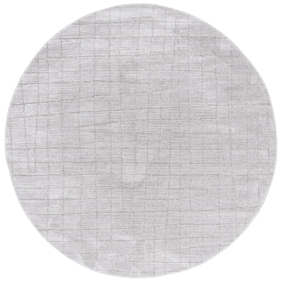 SAFAVIEH Neptune Fabiana Abstract Area Rug, Light Gray/Gray, 6'7" x 6'7" Round