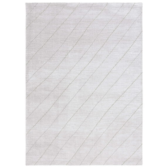 SAFAVIEH Neptune Jaxon Striped Area Rug, Light Gray/Gray, 4' x 6'