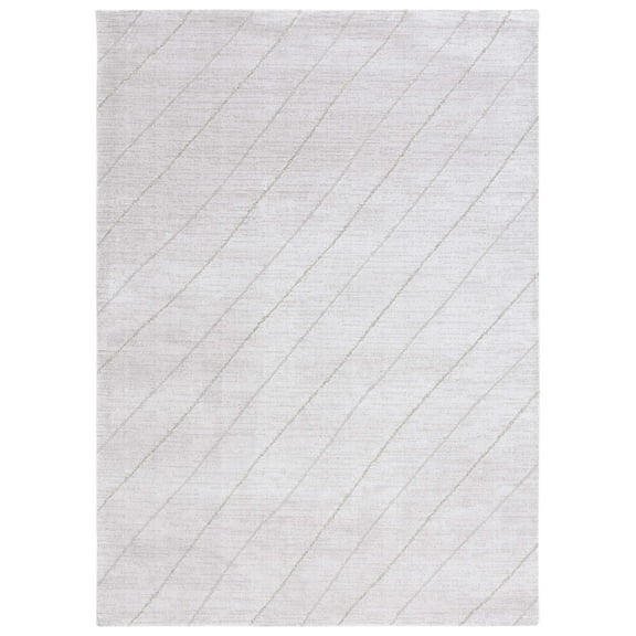 SAFAVIEH Neptune Jaxon Striped Area Rug, Light Gray/Gray, 4' x 6'