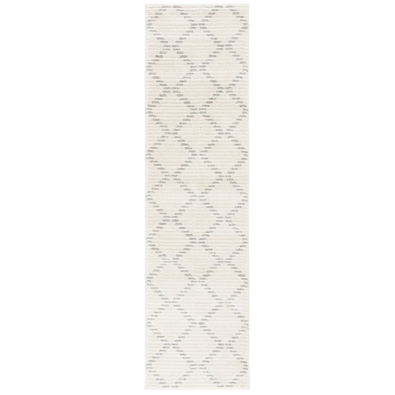SAFAVIEH Neptune Myles Diamond Runner Rug, Ivory/Grey, 2'2" x 8'